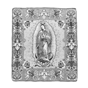 Couverture Unie Vierge – Noir – Blanc