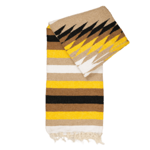 Plaid Diamant – Boutons d&rsquo;or et cuir